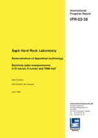 Äspö Hard Rock Laboratory. Demonstration of deposition technology. Borehole radar measurements in D-tunnel, K-tunnel and TBM-hall