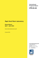 Äspö Hard Rock Laboratory. Status report April - June 2003