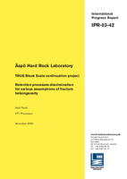 Äspö Hard Rock Laboratory. TRUE Block Scale continuation project. Retention processes discrimination for various assumptions of fracture heterogeneity