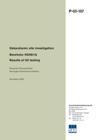 Borehole: KSH01A. Results of tilt testing. Oskarshamn site investigation.