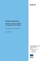 Canister positioning. Influence of fracture system om deposition hole stability