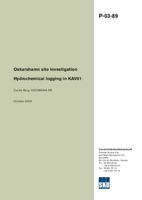 Hydrochemical logging in KAV01. Oskarshamn site investigation