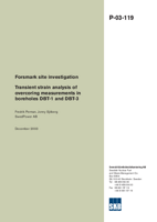 Transient strain analysis of overcoring measurements in boreholes DBT-01 and DBT-03. Forsmark site investigation