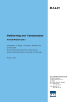 Partitioning and Transmutation. Annual Report 2003