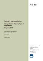 Interpretation of petrophysical surface data. Stage 1 (2002). Forsmark site investigation