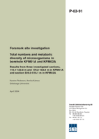 Total numbers and metabolic diversity of microorganisms in borehole KFM01A and KFM02A. Results from three investigated sections, 110.1-120.8 m and 176.8-183.9 m in KFM01A and section 509.0-516.1 m in KFM02A. Forsmark site investigation