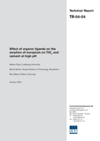 Effect of organic ligands on the sorption of europium on TiO2 and cement at high pH