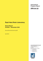 Äspö Hard Rock Laboratory. Status report October - December 2003