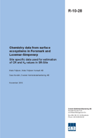 Chemistry data from surface ecosystems in Forsmark and Laxemar-Simpevarp. Site specific data used for estimation of CR and Kd values in SR-Site. Updated 2013-01