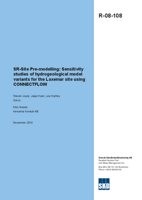 SR-Site Pre-modelling: Sensitivity studies of hydrogeological model variants for the Laxemar site using CONNECTFLOW