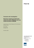 Boremap mapping of telescopic drilled borehole KFM03A and core drilled borehole KFM03B. Forsmark site investigation