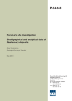 Stratigraphical and analytical data of Quaternary deposits. Forsmark site investigation