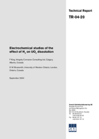 Electrochemical studies of the effect of H2 on UO2 dissolution