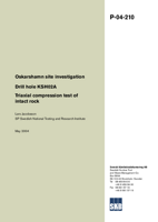 Drill hole KSH02A. Triaxial compression test of intact rock. Oskarshamn site investigation