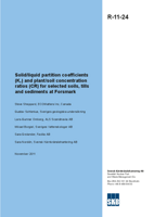 Solid/liquid partition coefficients (Kd) and plant/soil concentration ratios (CR) for selected soils, tills and sediments at Forsmark