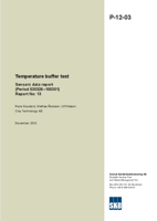 Temperature buffer test. Sensors data report (Period 030326-100301) Report No: 13