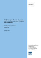 Detailed analysis of selected hydraulic interference tests and review of new test analysis methods