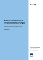 Biosphere parameters used in radionuclide transport modelling and dose calculations in SR-PSU. Updated 2016-10