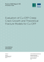 Evaluation of Cu-OFP Creep Crack Growth and Theoretical Fracture Models for Cu-OFP