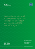 Verification of microbial sulfide-producing activity in calcigel bentonite at wet densities of 1 750 and 1 900 kg m-3