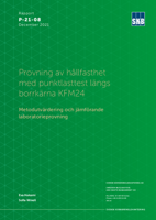 Provning av hållfasthet med punktlasttest längs borrkärna KFM24. Metodutvärdering och jämförande laboratorieprovning