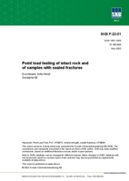 Point load testing of intact rock and of samples with sealed fractures