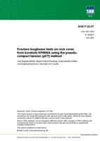 Fracture toughness tests on rock cores from borehole KFM06A using the pseudocompact tension (pCT) method