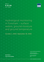 Hydrological monitoring in Forsmark - surface waters, ground moisture and ground temperature. October 1, 2019-September 30, 2020