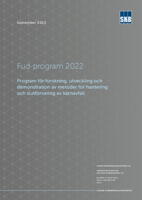 Fud-program 2022. Program för forskning, utveckling och demonstration av metoder för hantering och slutförvaring av kärnavfall