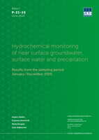 Hydrochemical monitoring of near surface groundwater, surface water and precipitation. Results from the sampling period January - December 2020