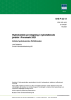 Hydrokemisk provtagning i nyinstallerade jordrör i Forsmark 2021. Initiala hydrokemiska förhållanden