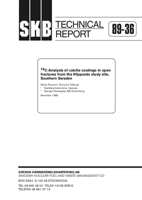 14C-analyses of calcite coatings in open fractures from the Klipperås study site, Southern Sweden