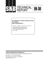 An estimation of nuclide release rate near the canister (Near field model 91)