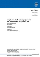 Insights from the Greenland projects and their applicability to the Forsmark site