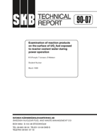 Examination of reaction products on the surface of UO2 fuel exposed to reactor coolant water during power operation