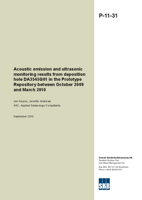 Acoustic emission and ultrasonic monitoring results from deposition hole DA3545G01 in the Prototype Repository between October 2009 and March 2010