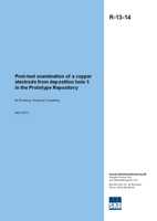 Post-test examination of a copper electrode from deposition hole 5 in the Prototype Repository