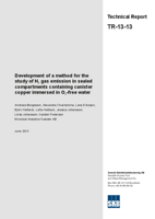 Development of a method for the study of H2 gas emission in sealed compartments containing canister copper immersed in O2-free water