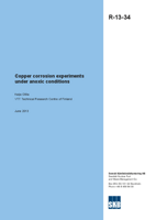 Copper corrosion experiments under anoxic conditions