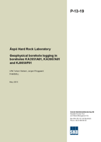 Äspö Hard Rock Laboratory. Geophysical borehole logging in boreholes KA2051A01, KA3007A01 and KJ0050F01