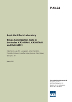 Äspö Hard Rock Laboratory. Single-hole injection tests in boreholes KA2051A01, KA3007A01 and KJ0050F01