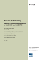 Äspö Hard Rock Laboratory. Geological single-hole interpretation of KA2051A01 and KA3007A01