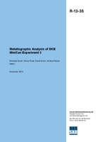 Metallographic analysis of SKB MiniCan experiment 3