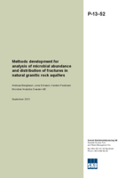 Methods development for analysis of microbial abundance and distribution of fractures in natural granitic rock aquifers