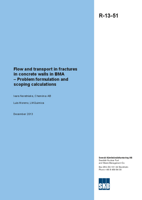 Flow and transport in fractures in concrete walls in BMA - Problem formulation and scoping calculations