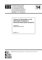 Influence of cementation on the deformation properties of bentonite/quartz buffer substance