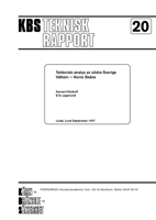 Tektonisk analys av södra Sverige. Vättern - Norra Skåne (Tectonic analysis of southern Sweden, Lake Vättern - Northern Skåne)