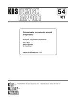 Groundwater movements around a repository. Several reports 54:01 - 54:06. 54:01 Geological and geotechnical conditions