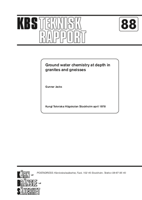 Groundwater chemistry at depth in granites and gneisses