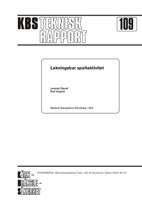 Lakningsbar spaltaktivitet (Leachable gap activity)